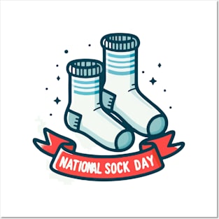 national sock day Posters and Art